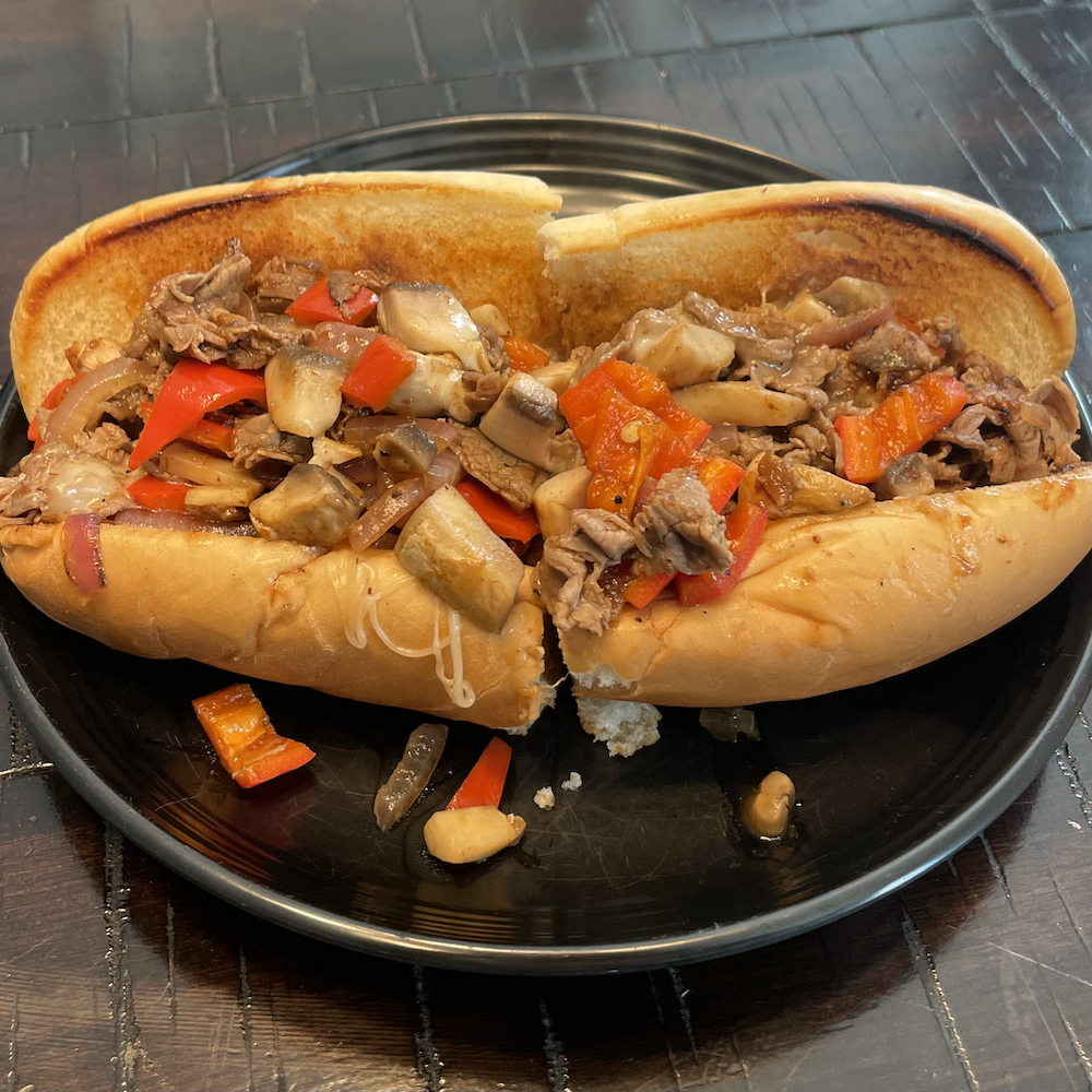 Roast Beef Hoagie with Peppers, Onions, and Mushrooms image